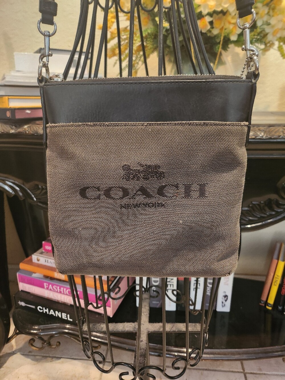 Coach Signature Jacquard Kitt Messenger Crossbody bag